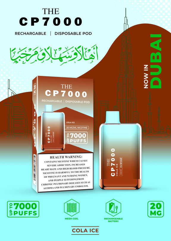 CP7000 Disposable Vape Pod Device 20MG - COLA ICE